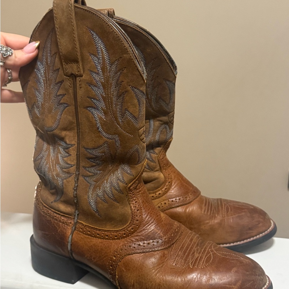Brown Leather Cowboy Boots Ariat Mens 6
